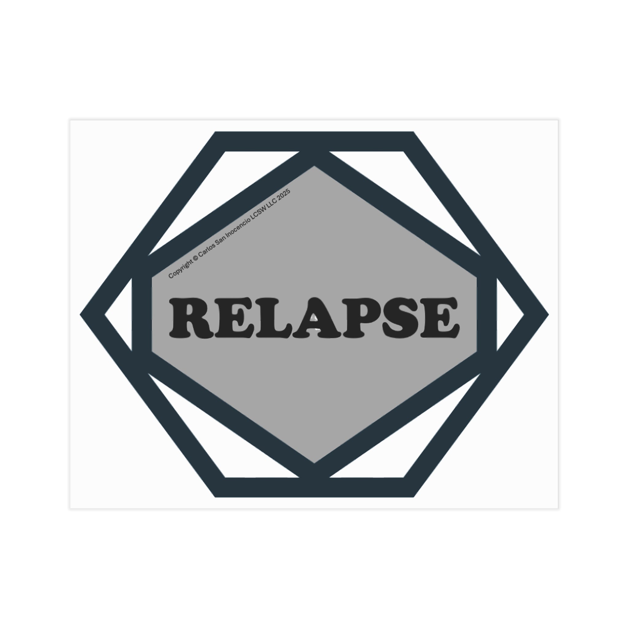 Vibrant Unframed Print – “Relapse” (Stages of Change Series by DiClemente)