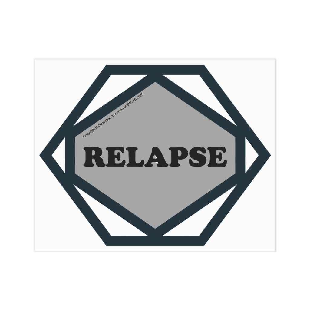 Vibrant Unframed Print – “Relapse” (Stages of Change Series by DiClemente)