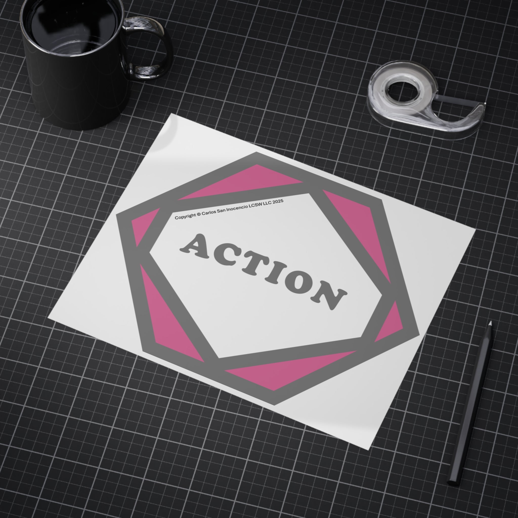 Vibrant Unframed Print – “Action” (Stages of Change Series by DiClemente)