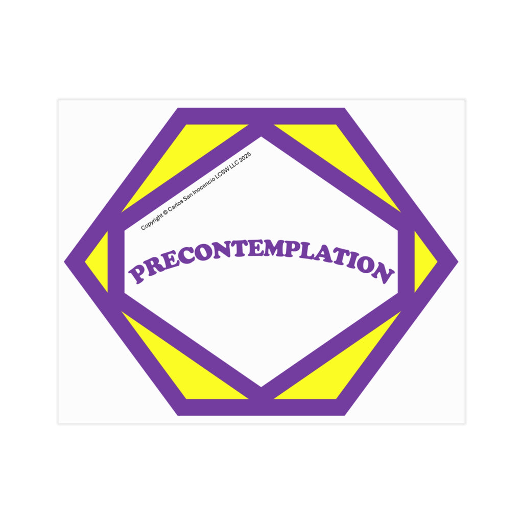 Vibrant Unframed Print – “ Precontemplation” (Stages of Change Series by DiClemente)