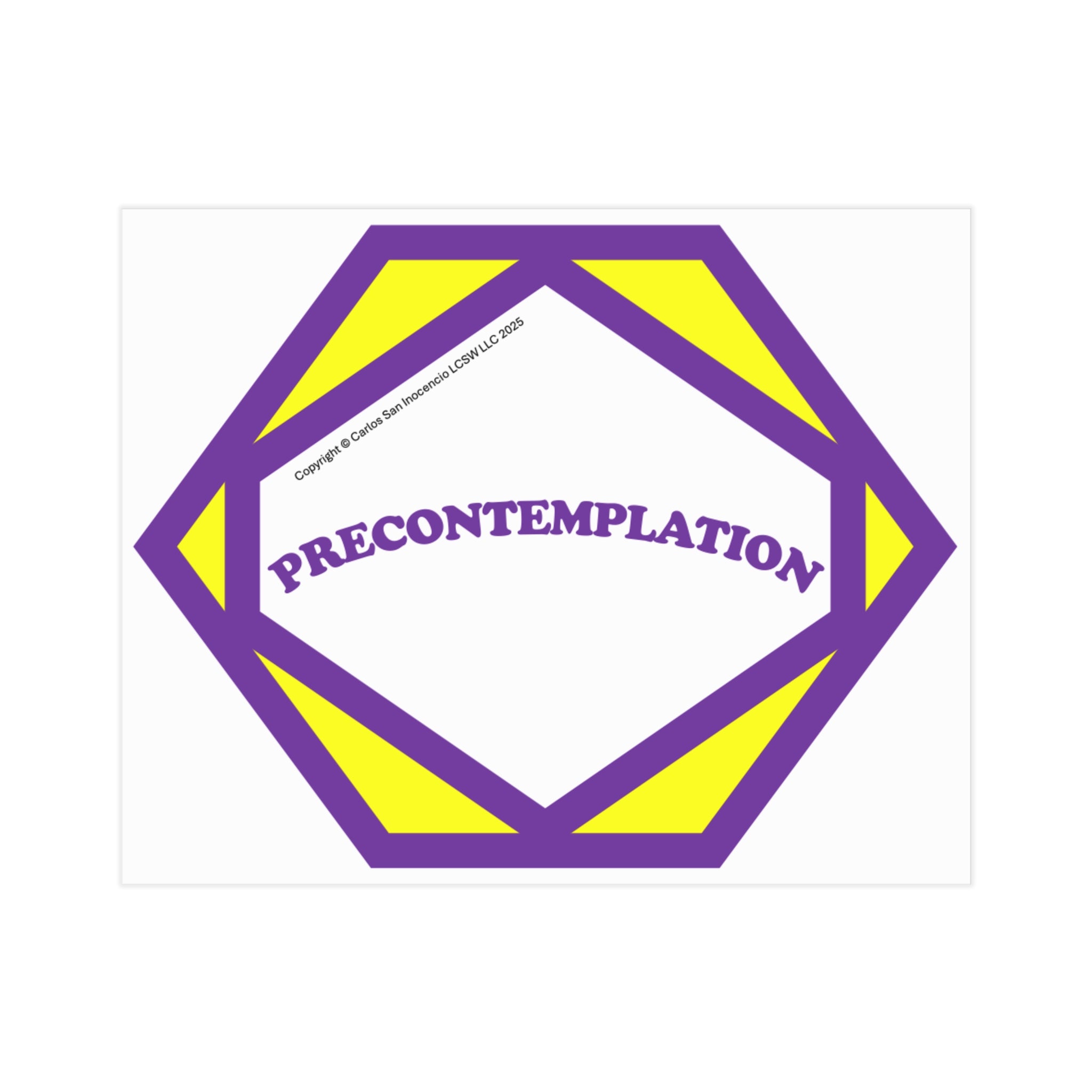 Vibrant Unframed Print – “ Precontemplation” (Stages of Change Series by DiClemente)