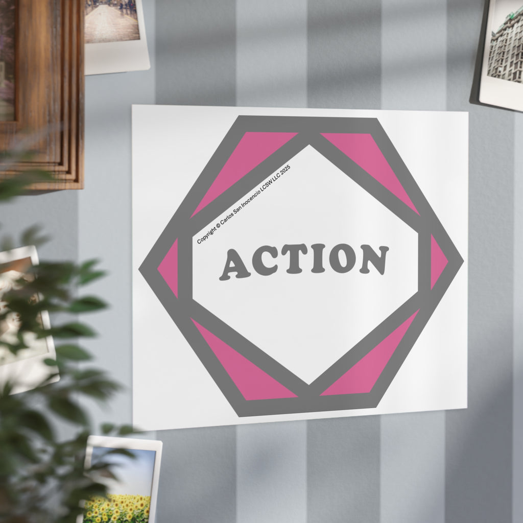 Vibrant Unframed Print – “Action” (Stages of Change Series by DiClemente)