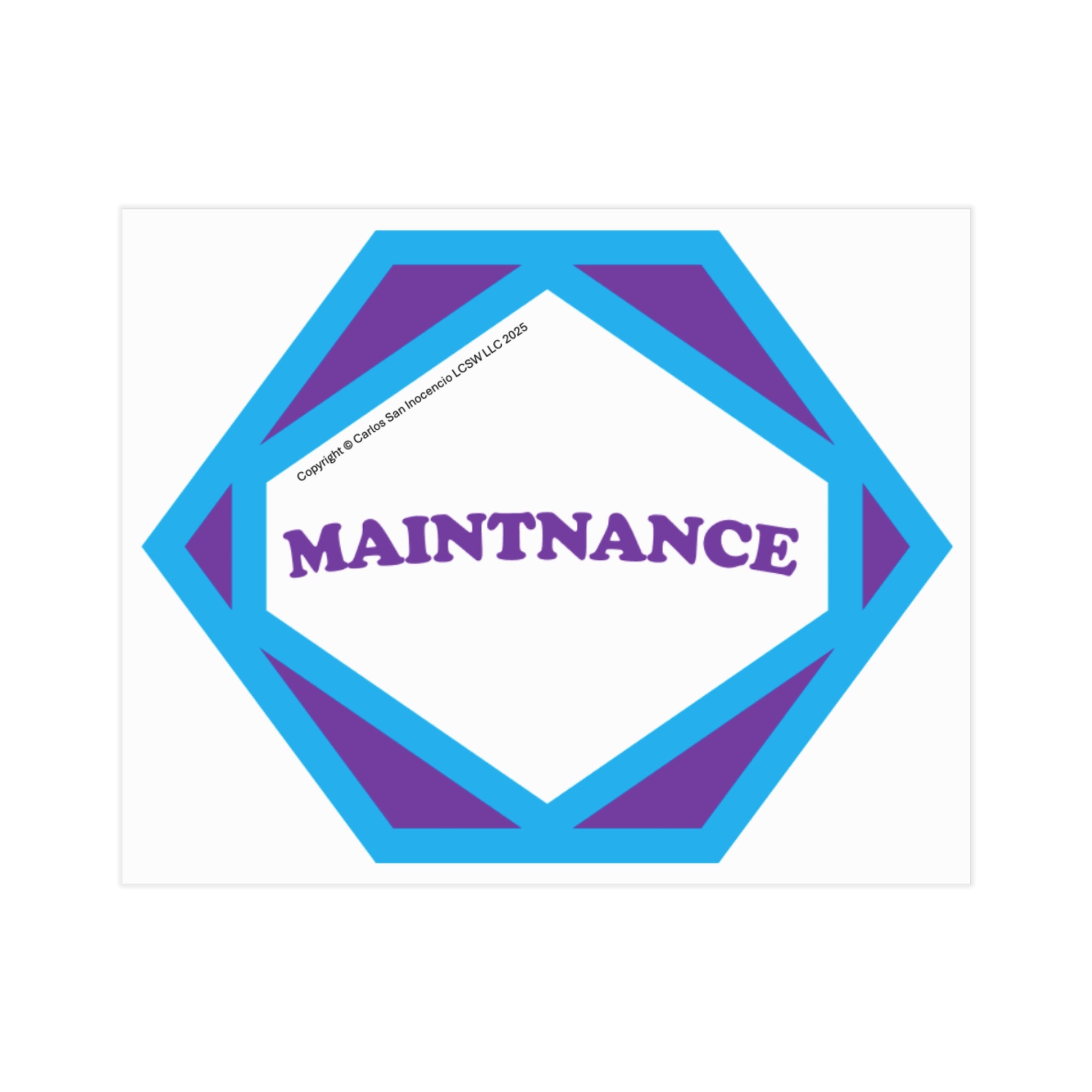 Vibrant Unframed Print – “Maintnance” (Stages of Change Series by DiClemente)