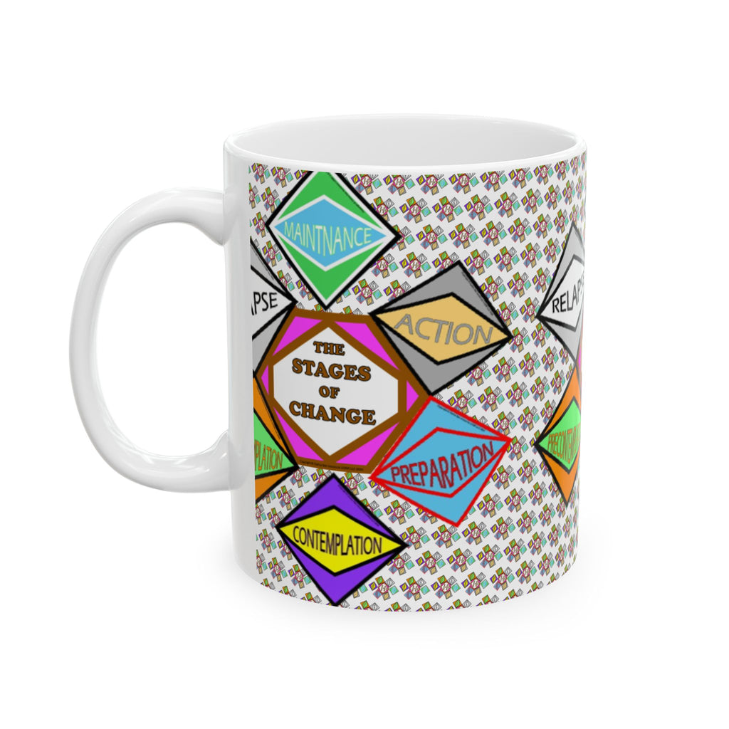 Stages of Change Ceramic Mug - Addiction Recovery Motivation 11oz/15oz