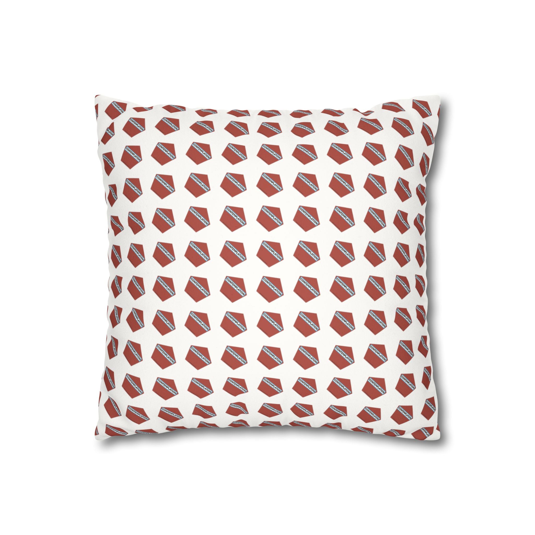 Contemplation Stages of Change Pillow - Faux Suede Recovery Support Décor for Therapy, Counseling & Cozy Living