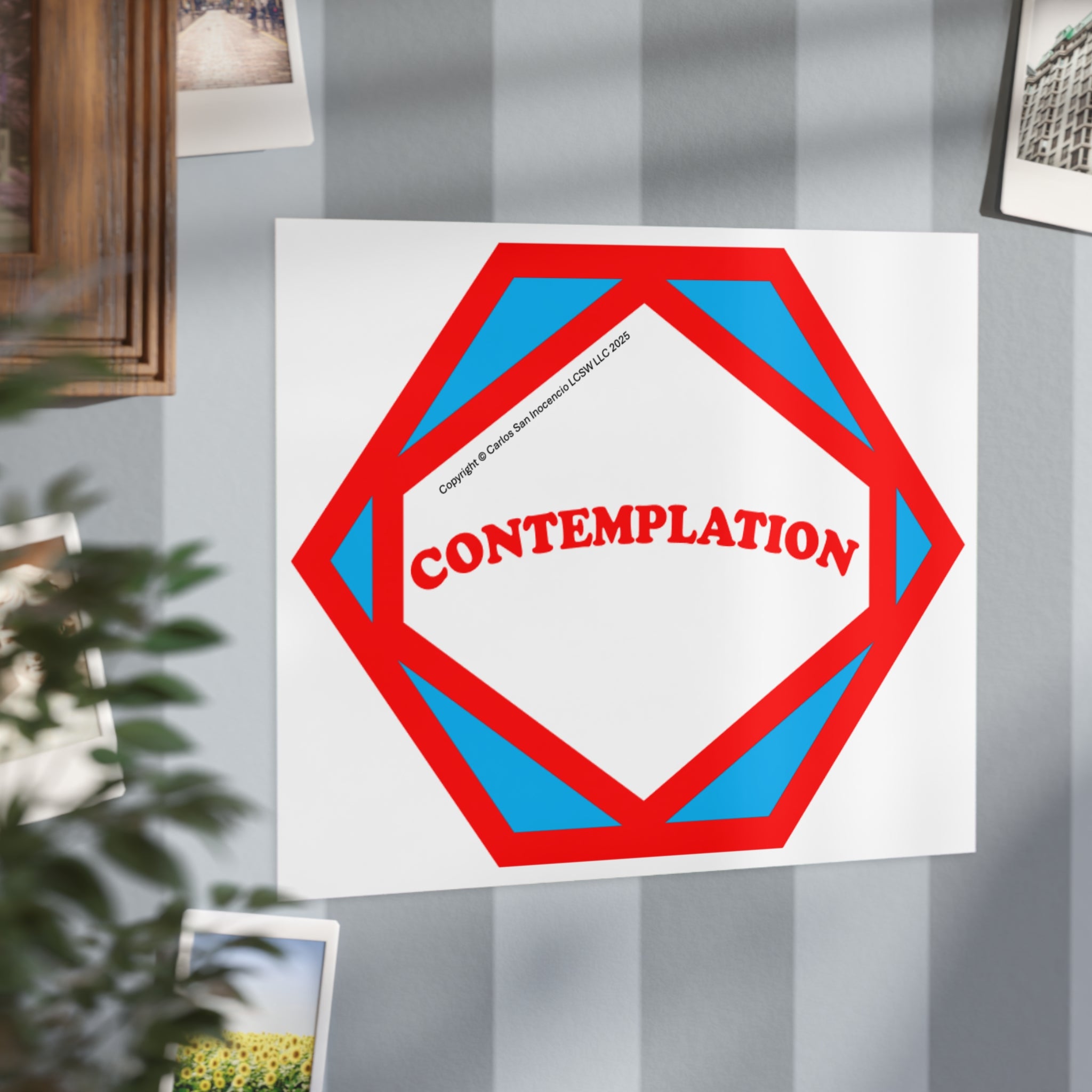 Vibrant Unframed Print – “Contemplation” (Stages of Change Series by DiClemente)