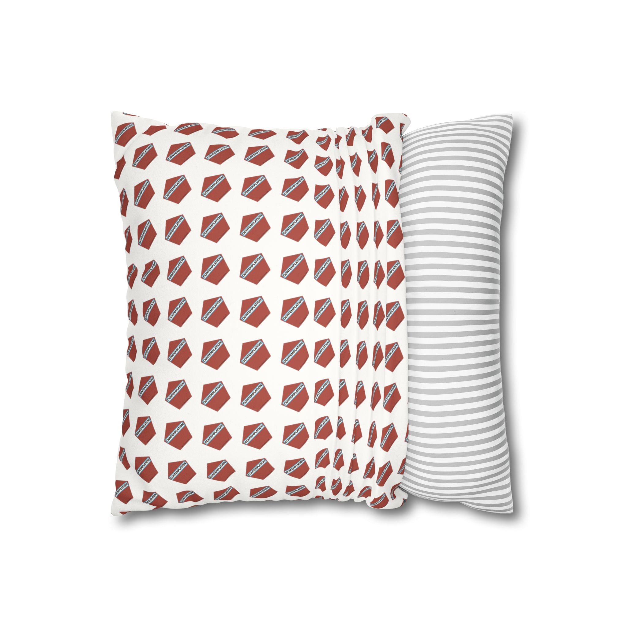 Contemplation Stages of Change Pillow - Faux Suede Recovery Support Décor for Therapy, Counseling & Cozy Living