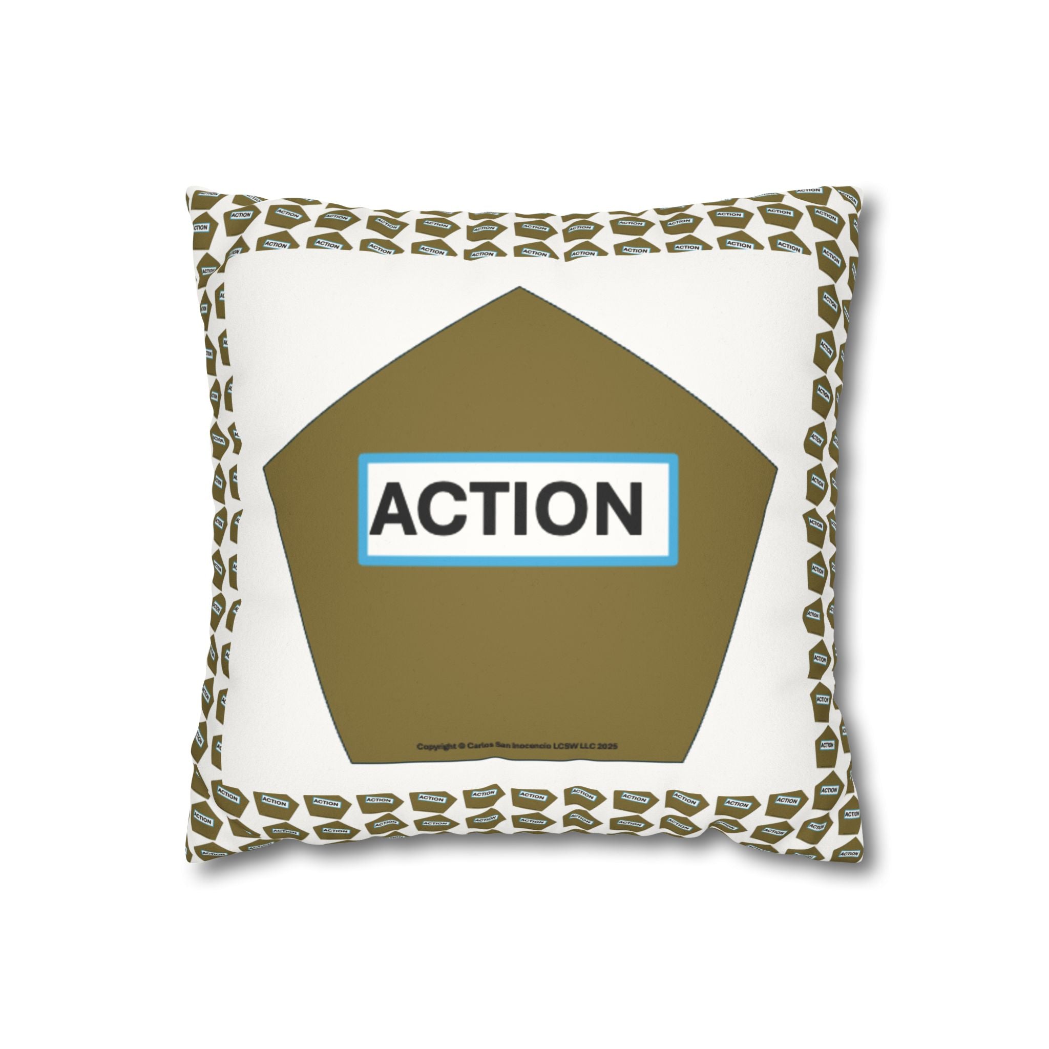 Action Stages of Change Pillow - Faux Suede Recovery Support Décor for Therapy, Counseling & Cozy Living