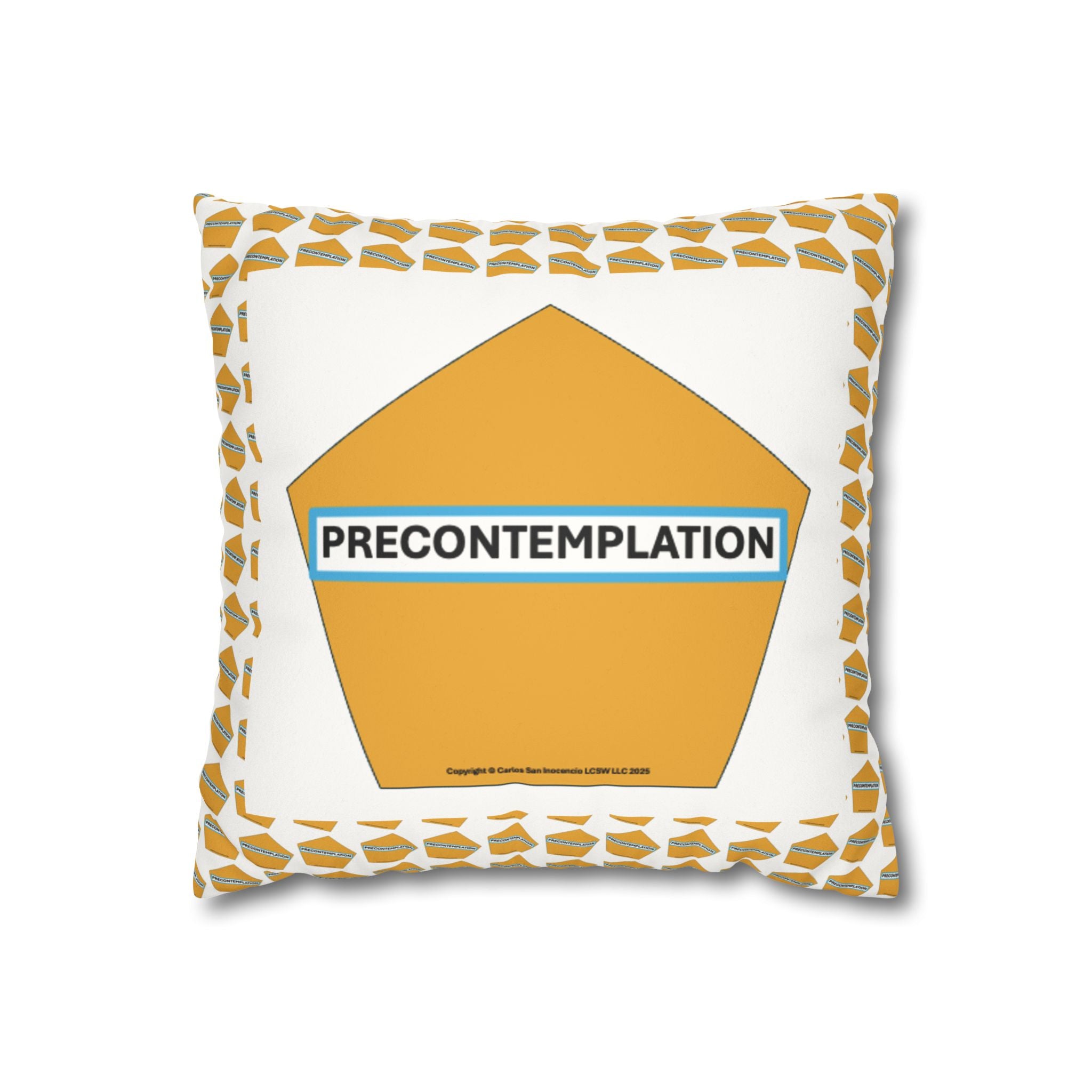 Precontemplation Stages of Change Pillow - Faux Suede Recovery Support Décor for Therapy, Counseling & Cozy Living