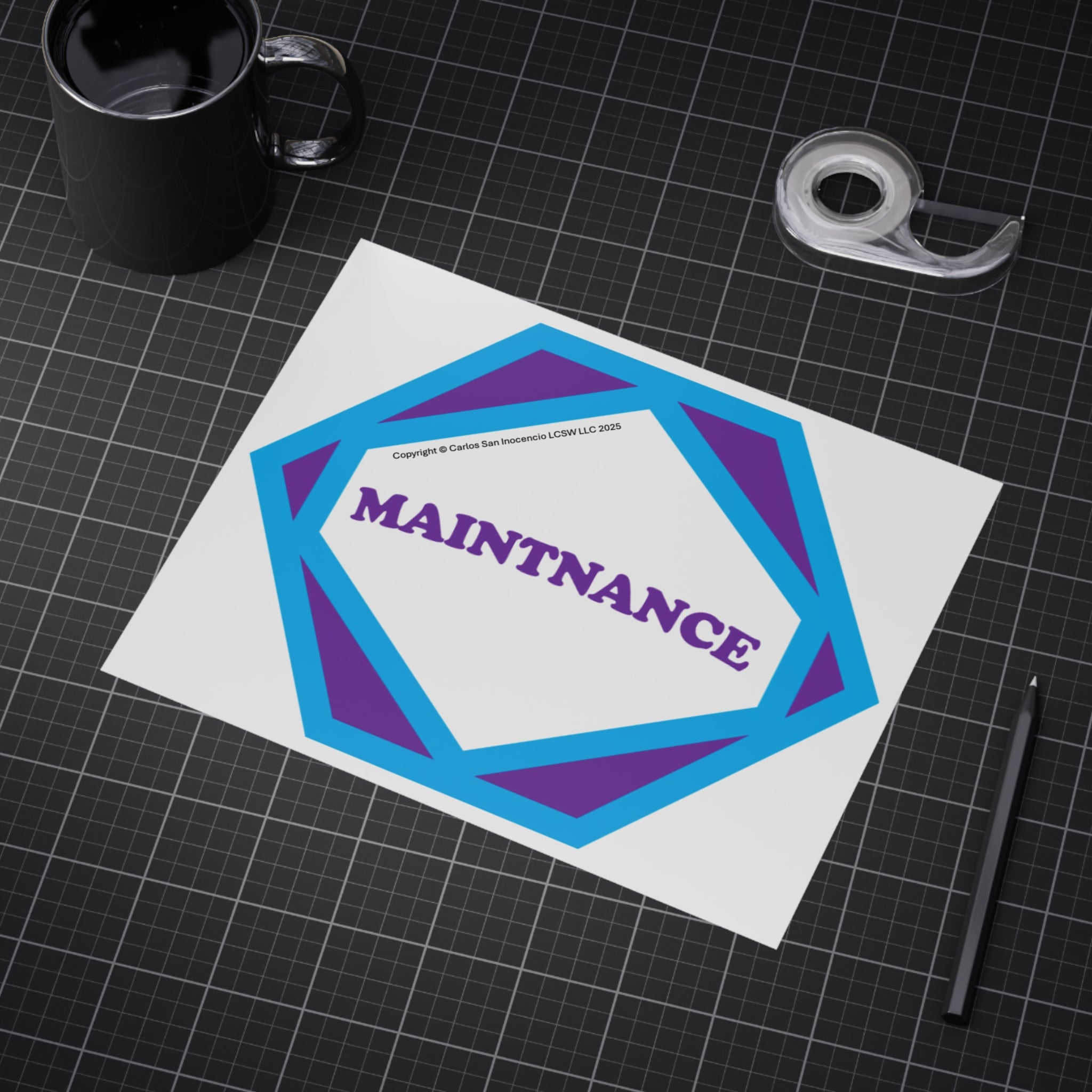 Vibrant Unframed Print – “Maintnance” (Stages of Change Series by DiClemente)