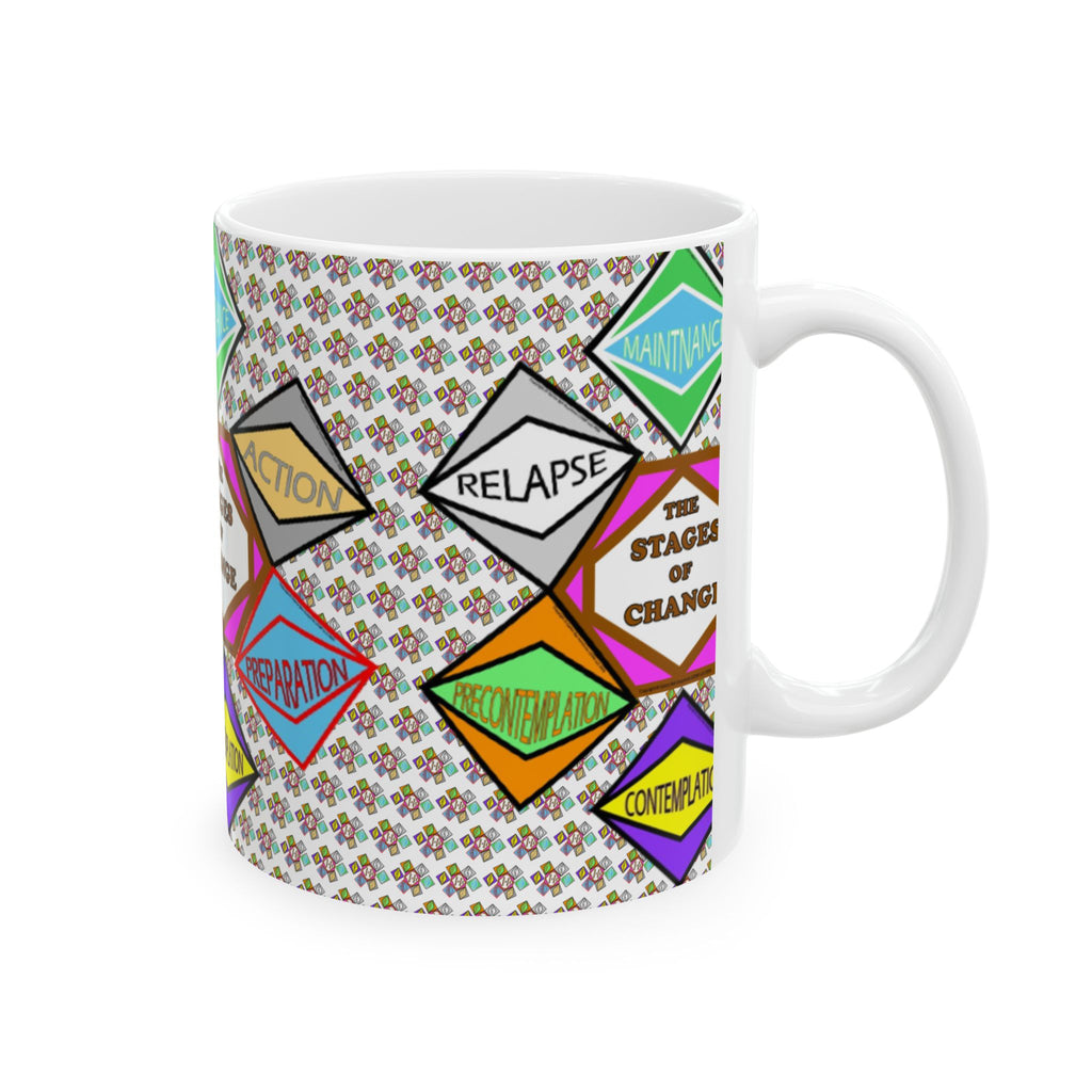 Stages of Change Ceramic Mug - Addiction Recovery Motivation 11oz/15oz