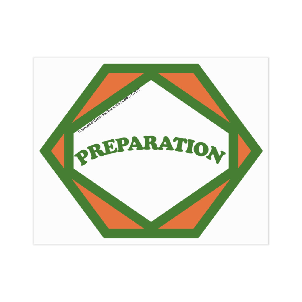 Vibrant Unframed Print – “Preparation” (Stages of Change Series by DiClemente)