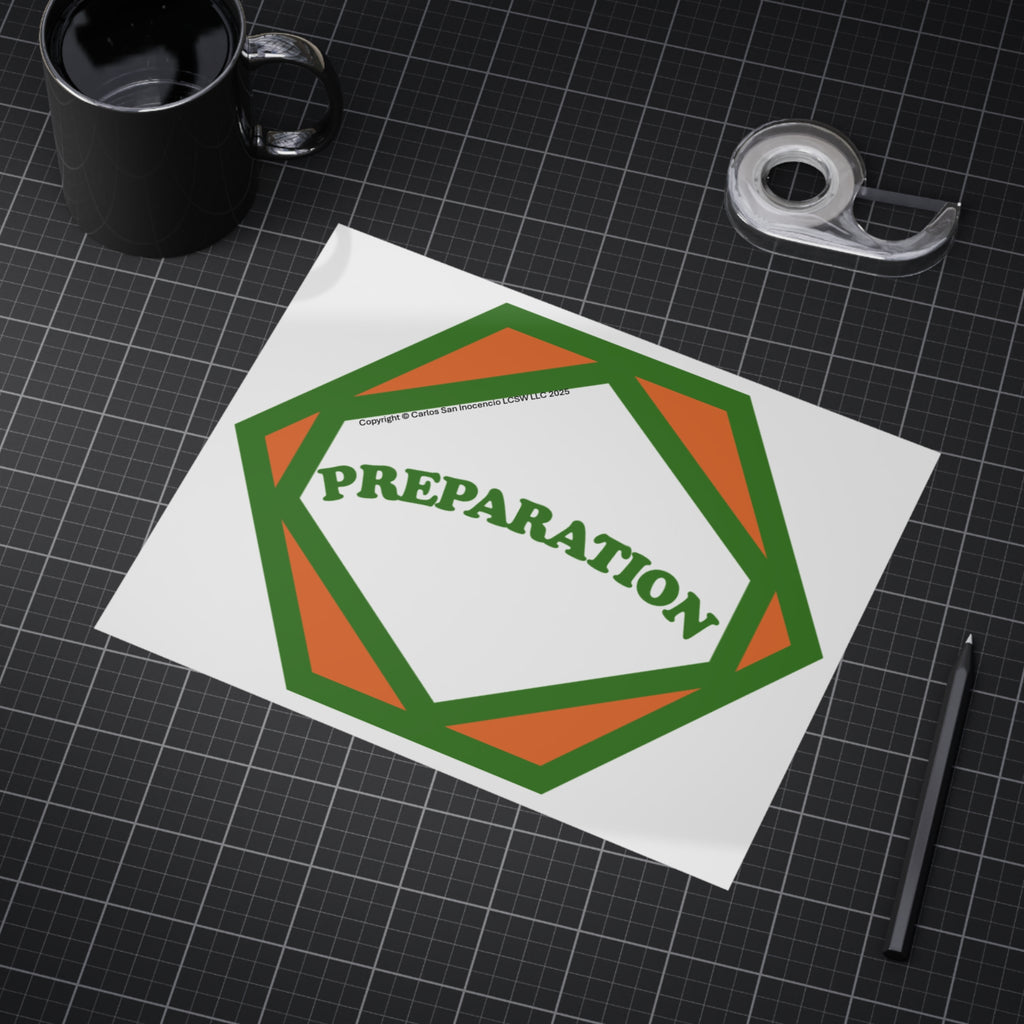 Vibrant Unframed Print – “Preparation” (Stages of Change Series by DiClemente)