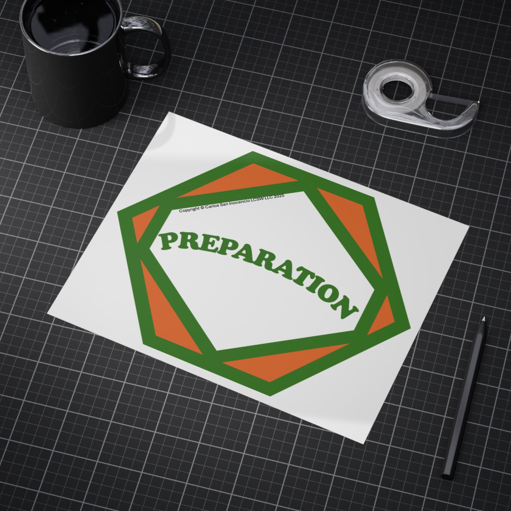 Vibrant Unframed Print – “Preparation” (Stages of Change Series by DiClemente)