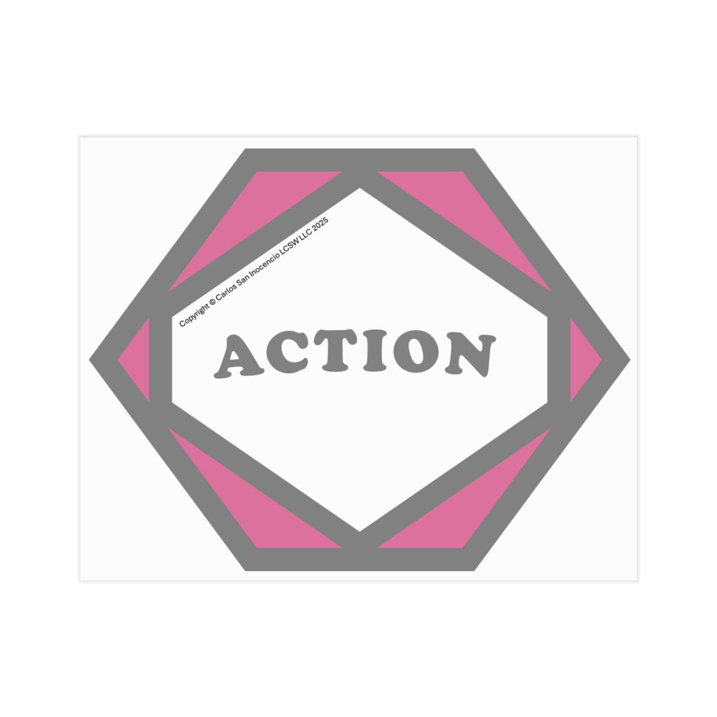 Vibrant Unframed Print – “Action” (Stages of Change Series by DiClemente)
