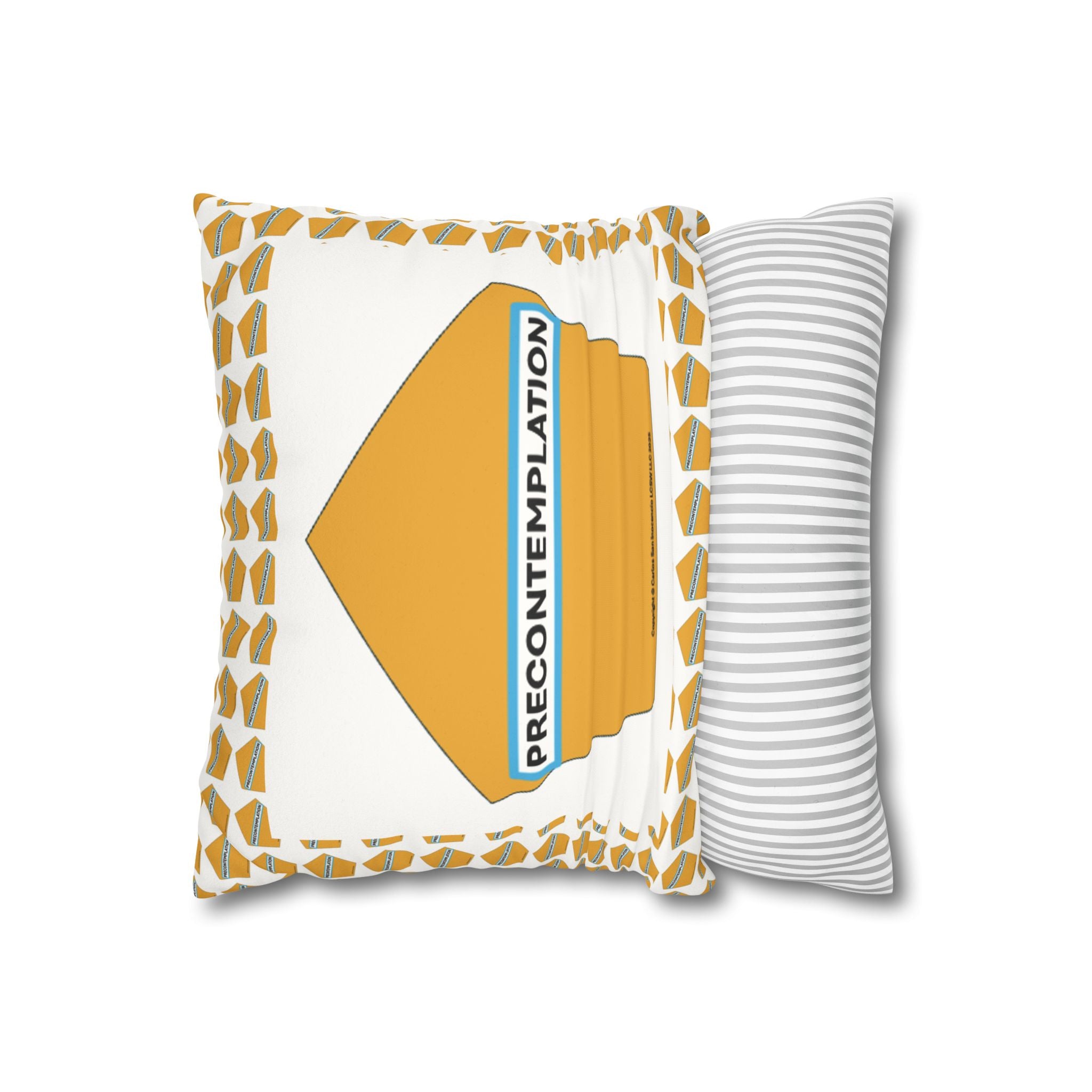 Precontemplation Stages of Change Pillow - Faux Suede Recovery Support Décor for Therapy, Counseling & Cozy Living