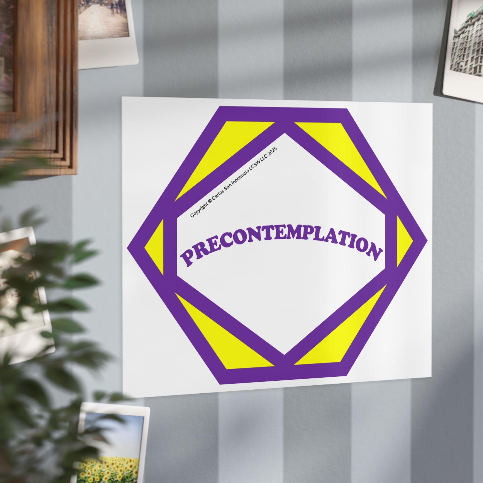 Vibrant Unframed Print – “ Precontemplation” (Stages of Change Series by DiClemente)