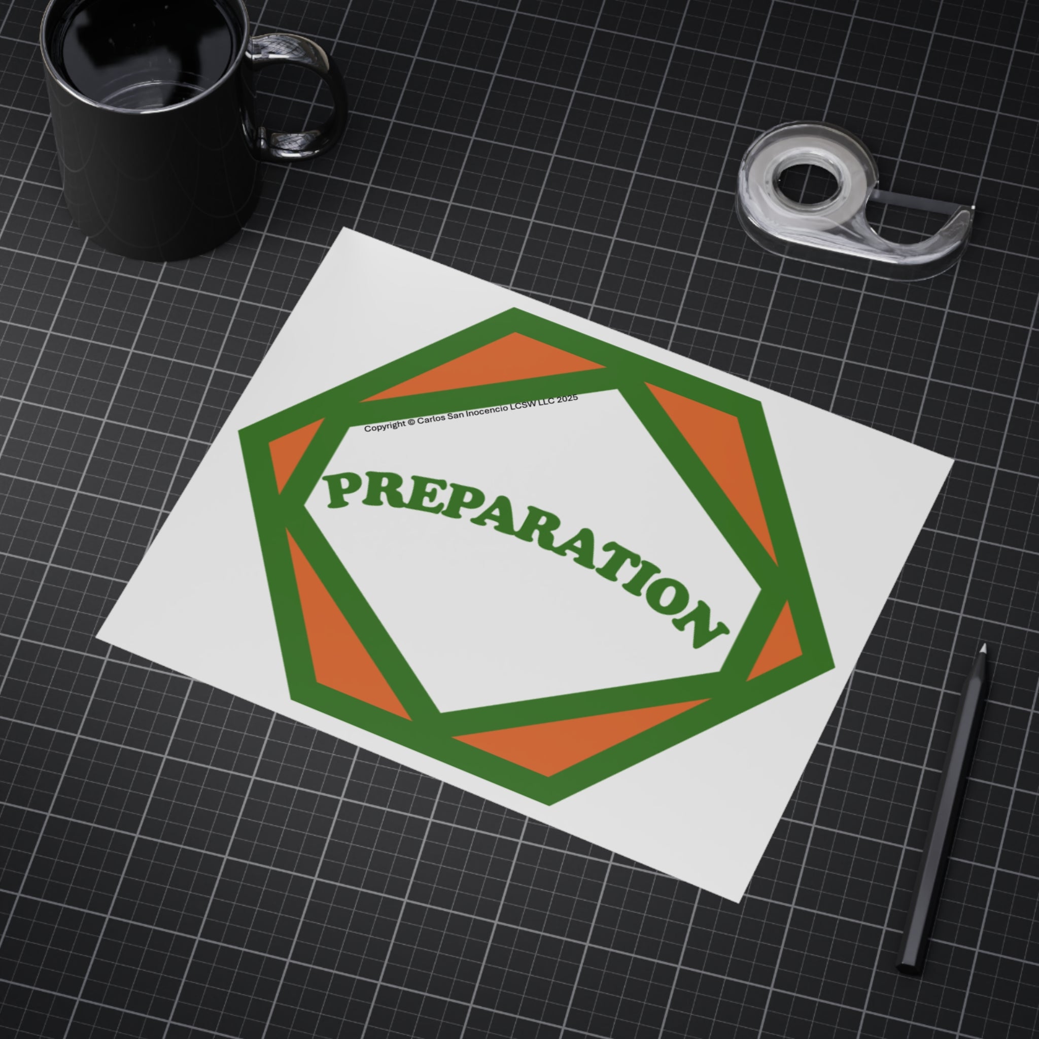 Vibrant Unframed Print – “Preparation” (Stages of Change Series by DiClemente)