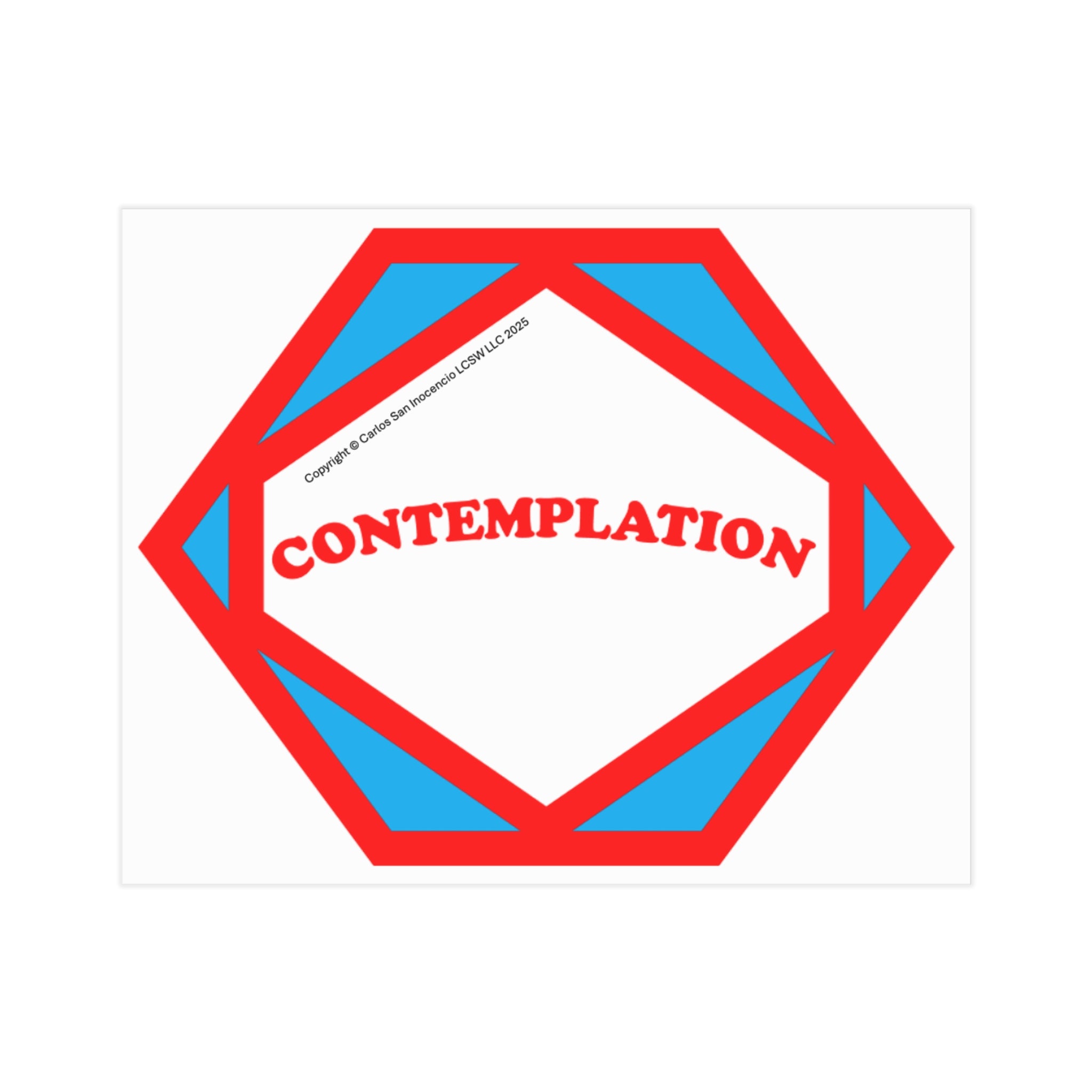 Vibrant Unframed Print – “Contemplation” (Stages of Change Series by DiClemente)