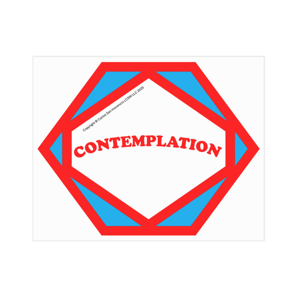Vibrant Unframed Print – “Contemplation” (Stages of Change Series by DiClemente)