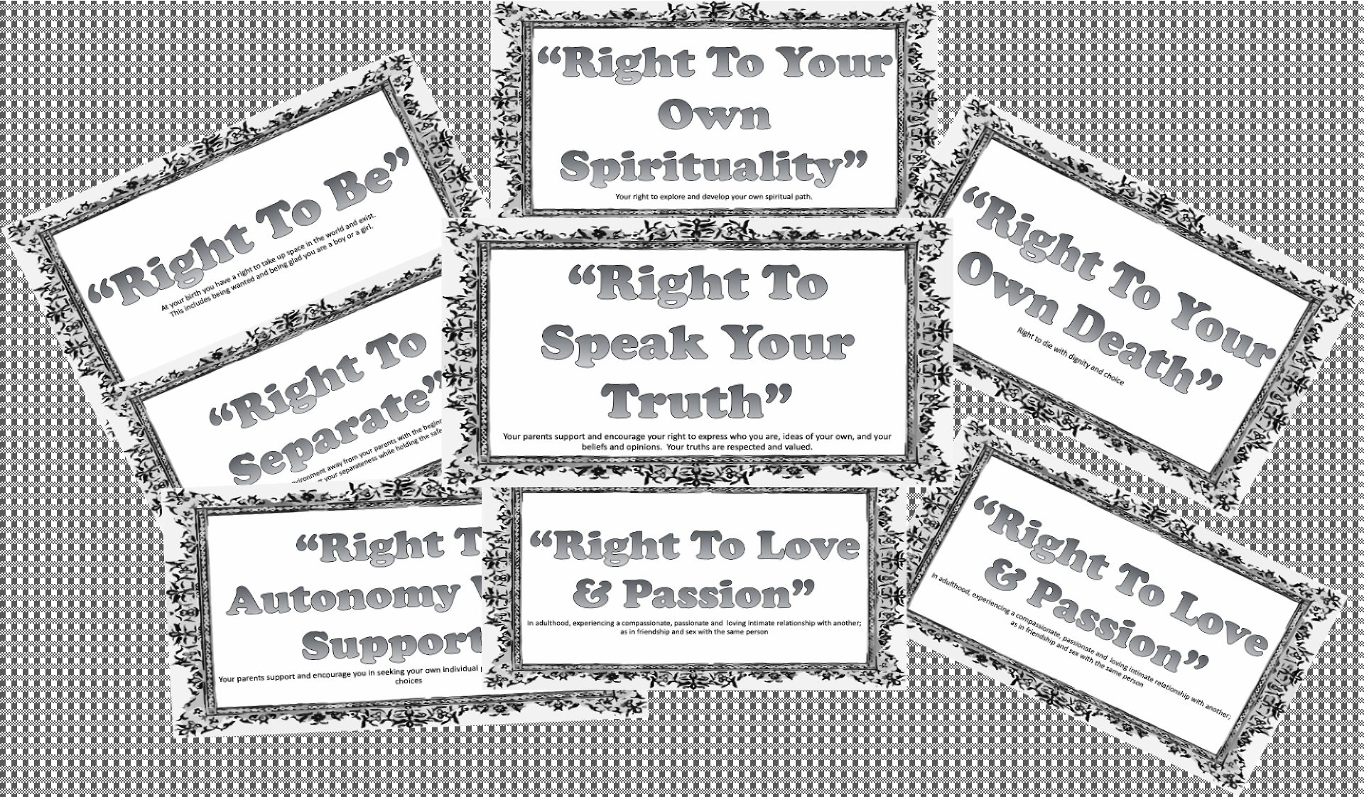 The Eight  Rights In The Circle of Wholeness. (Floor Check Manual Prodiuct)