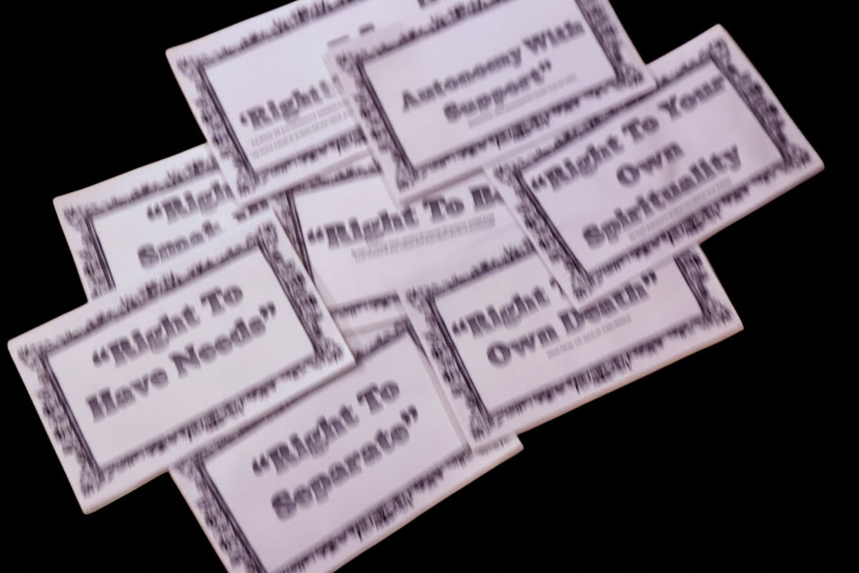 Themed floor checks, laminated cards