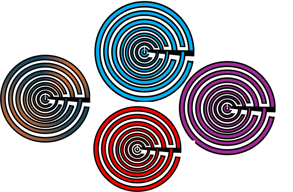 Mindful Walk Labyrinth Rug – Four Color