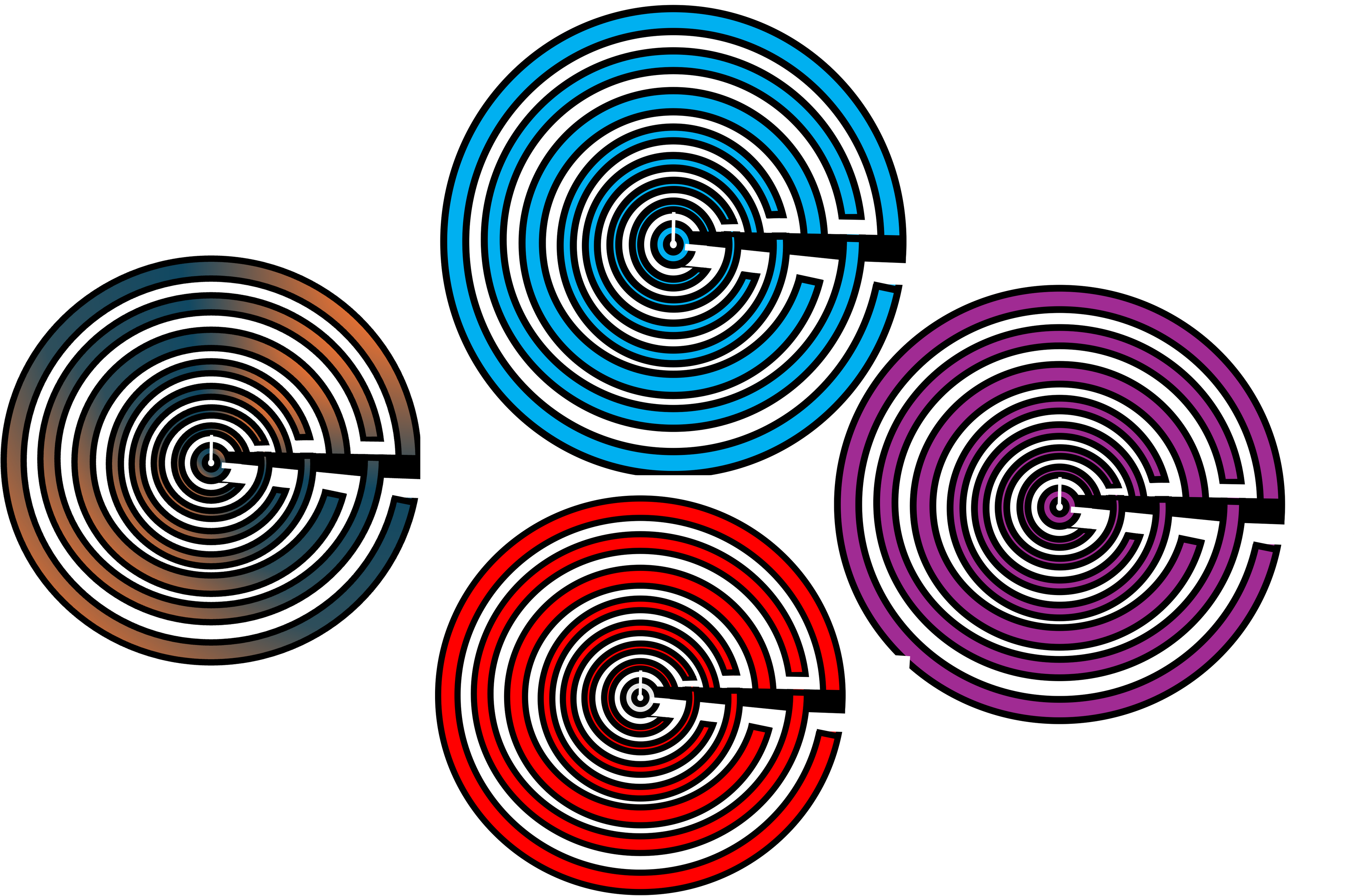 Mindful Walk Labyrinth Rug – Four Color