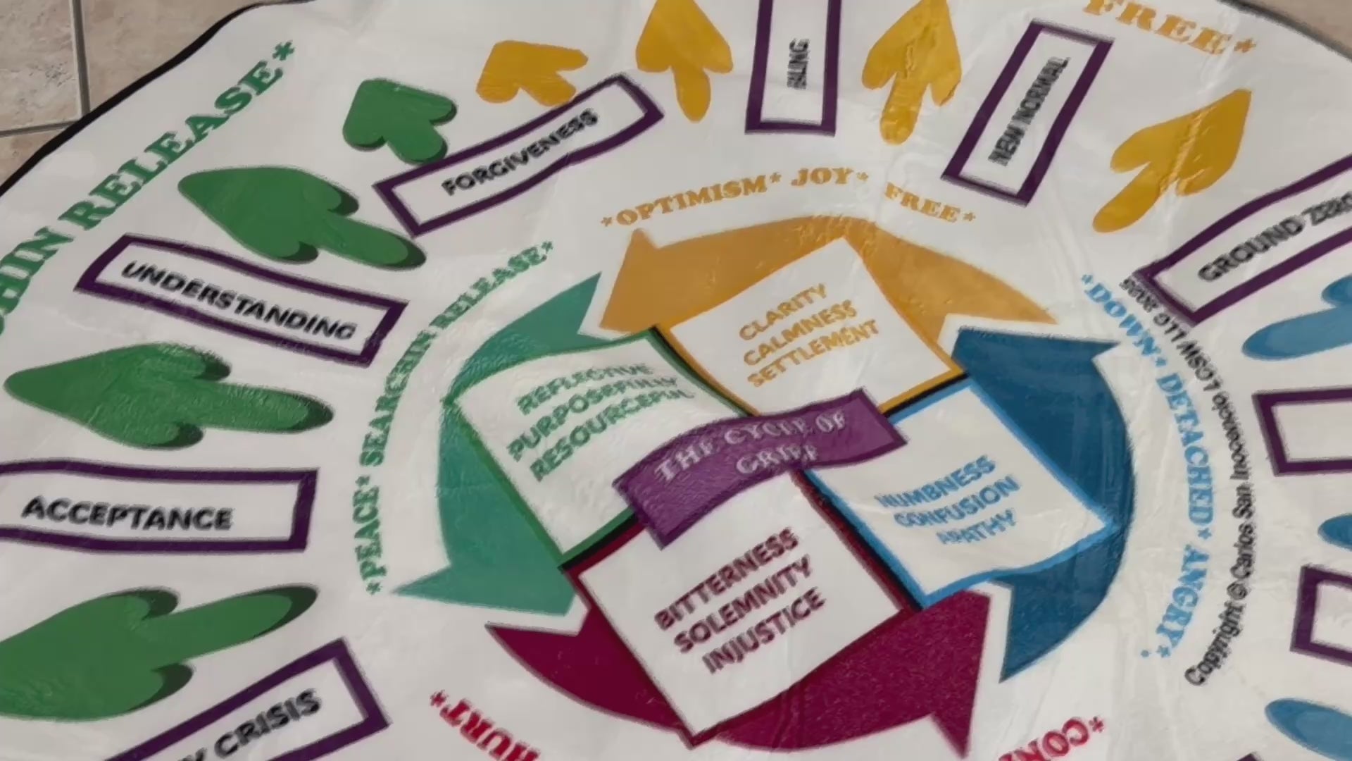 Griievance & Healing Cycle In Circle Rug